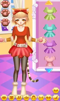 Cat girl fashion dressup Screen Shot 0