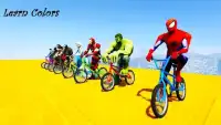 Superhero BMX Stunts Racing: Top Racing Games Screen Shot 2