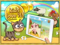 Animal puzzle for kids farm HD Screen Shot 11