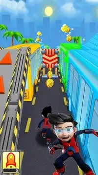 Subway Ejen Ali Runner: Run, Dash & Jump - Bus 3D Screen Shot 1