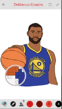 Colorez avec numéro pixel joueurs de basketball Screen Shot 3