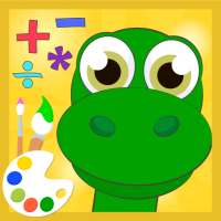 Dino math - free coloring game for kids