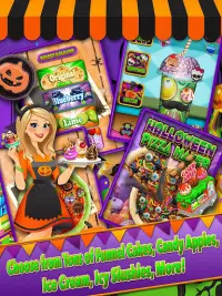 Halloween Fair Food Maker Game - Make Candy Donuts Screen Shot 1