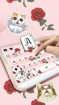 Latar Belakang Keyboard Girly Rose Screen Shot 1