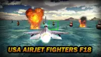 USA Air Jet Fighter F18 Warrior: Plane Fight 2017 Screen Shot 0