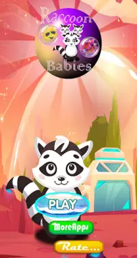 Raccoon Bubble Babies - Rescue Puzzle Screen Shot 0
