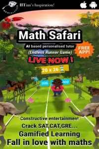 Math Safari : IITians Inspired Math Game App. Screen Shot 0