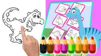 Dinosaur coloring book Educational dinosaur games Screen Shot 2