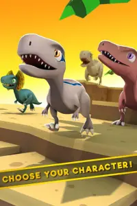 Dino Jurássico: Blue Raptor Trainer Race Game Screen Shot 2