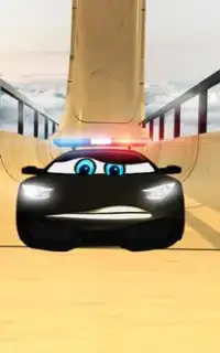 US Police Lightning Car Chase: Mega Ramp Racing Screen Shot 0