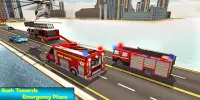 Heavy Ladder Fire Truck City Rescue 2019 Screen Shot 4