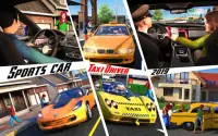 Yellow tax driver 3d juegos de taxi deportivo 2019 Screen Shot 18