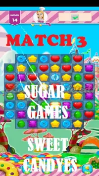 Match 3 Games : Sweet Sugar Candy Screen Shot 3