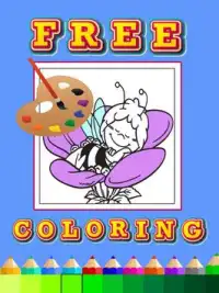 Coloring book maya bee party Screen Shot 0