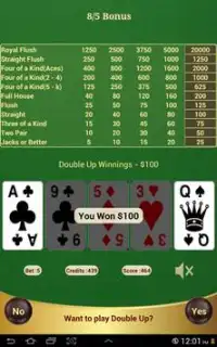 Bonus Poker (8/5) Screen Shot 7