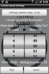 Timed Sudoku Screen Shot 5