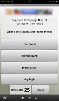 Dinosaur Trivia Quiz Screen Shot 1
