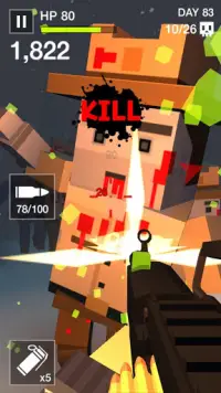 Cube Killer Zombie - FPS Survival Screen Shot 4