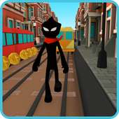 Stickman Subway Runner - City Surf