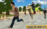 警察 うま ライディング： 犯罪者 追跡 ゲーム Screen Shot 1