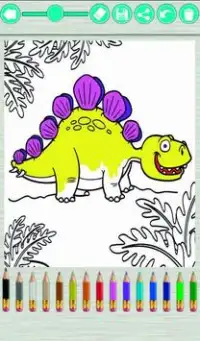 Dinosaurs coloring book Screen Shot 2