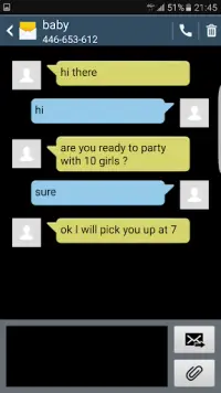 Fake Text Message Screen Shot 2