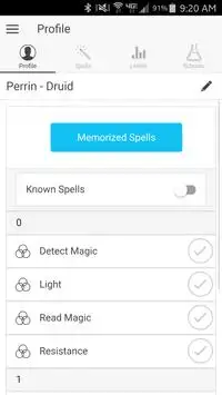 Pathfinder Spellbook Lite Screen Shot 1