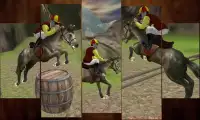Hill Climb koń Jeździec Run 3D Screen Shot 0