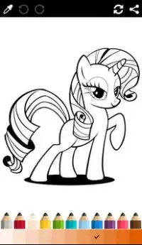 Little Pony Coloring Game Kids Screen Shot 3