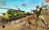 Army Train Gunship Attack: Train Driving Games Screen Shot 11