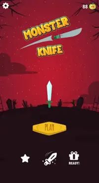 Monster Knife Spin Challenge Screen Shot 1