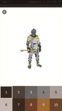 Pixel Art-Knight-Coloriage Par Numérotation Screen Shot 7