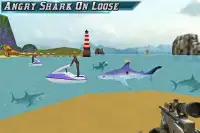 Angry शार्क शिकार और कटाक्षों Screen Shot 0