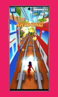subway Lady Endless jump V3: cat runner noir jogos Screen Shot 6