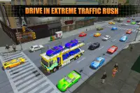 US Police City Car Transport Truck 3D Screen Shot 2