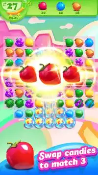 Fruit Candy Smash - Juice Splash Free Match 3 Game Screen Shot 1