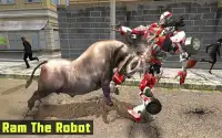 Super Roboter vs angry Stier Angriff Simulator Screen Shot 8