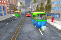 Şehir otomatik çekçek - tuk tuk sürüş simülatörü Screen Shot 1