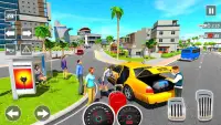 Taxi car Driving Simulator 3D Screen Shot 1