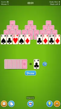 TriPeaks Solitaire 4 in 1 Card Game Screen Shot 0