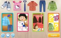 Puzzle dla dzieci w wieku przedszkolnym - Ubrania Screen Shot 4