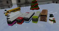 버스 겨울 주차장 - 3D 게임 Screen Shot 10