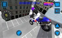 Moto dirigindo cidade 3D Screen Shot 2
