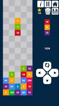 2048 Drop n Merge Numbers: Match 3 Columns Puzzle Screen Shot 1