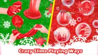 Christmas Makeup Slime - Fluffy Glitter Slime Screen Shot 2