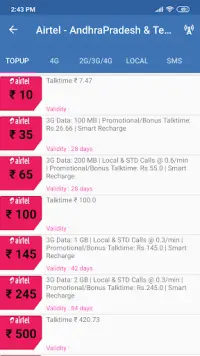 4G Recharge Plan : All in One Mobile Recharge Screen Shot 0