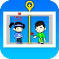 Save Girl Love Puzzle: Boy Pull Pin to Get Out