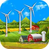 Build Wind Turbine: Village Electric house Builder