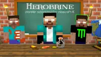 Herobrine Monster School Mod for Minecraft PE Screen Shot 0