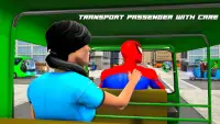 सुपरहीरो रिक्शा चालक खेल Screen Shot 4